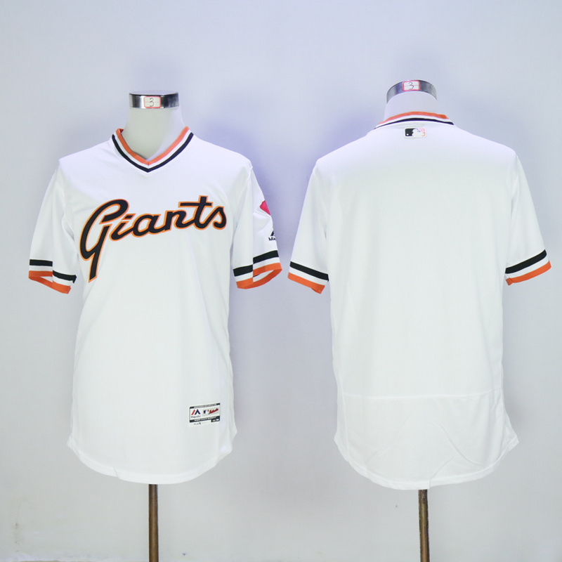 Men San Francisco Giants Blank White Throwback Elite MLB Jerseys->san francisco giants->MLB Jersey